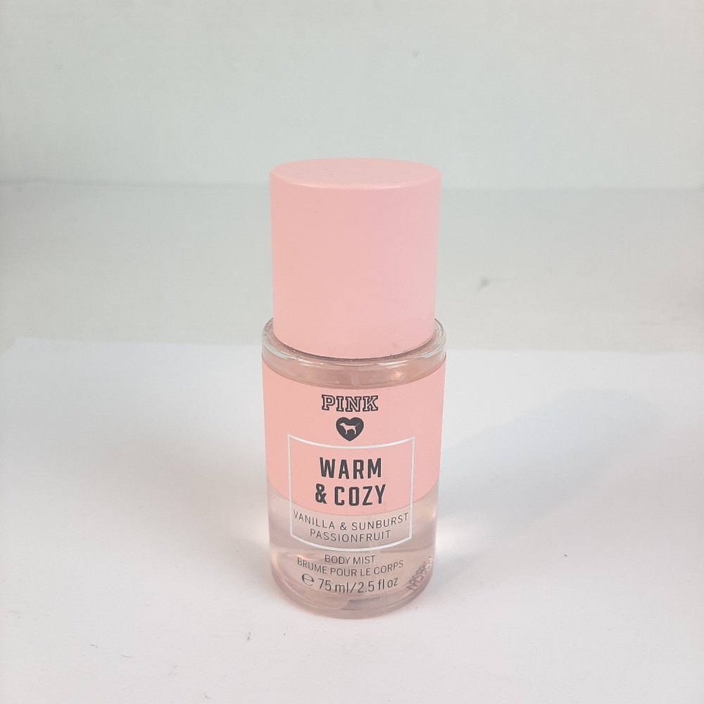 🔥Victoria's Secret Pink Warm & Cozy Body Mini TravelMist 2.5oz Full